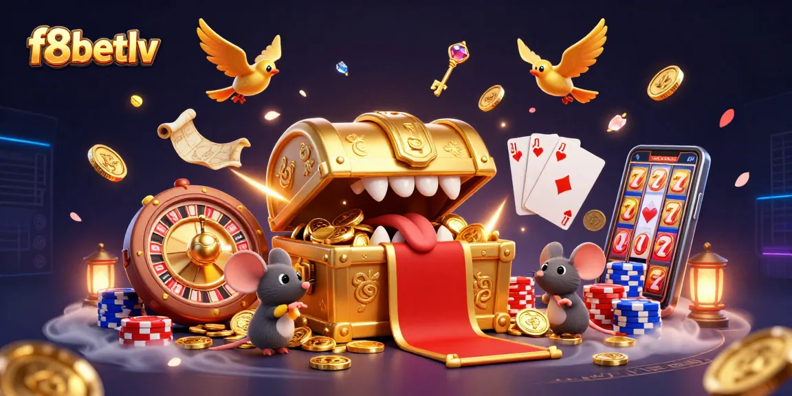 Experience thrilling gameplay at f8betlv with treasure and adventure in this vibrant illustration.