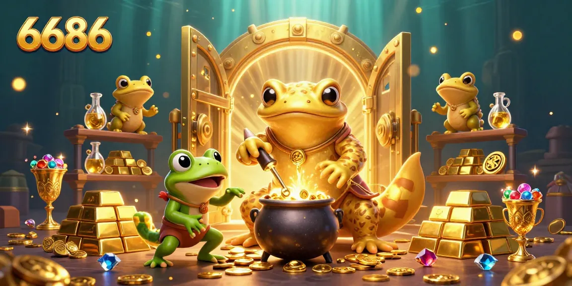 Experience thrilling wins at 6686 casino as golden alchemists create riches in an enchanting scene.