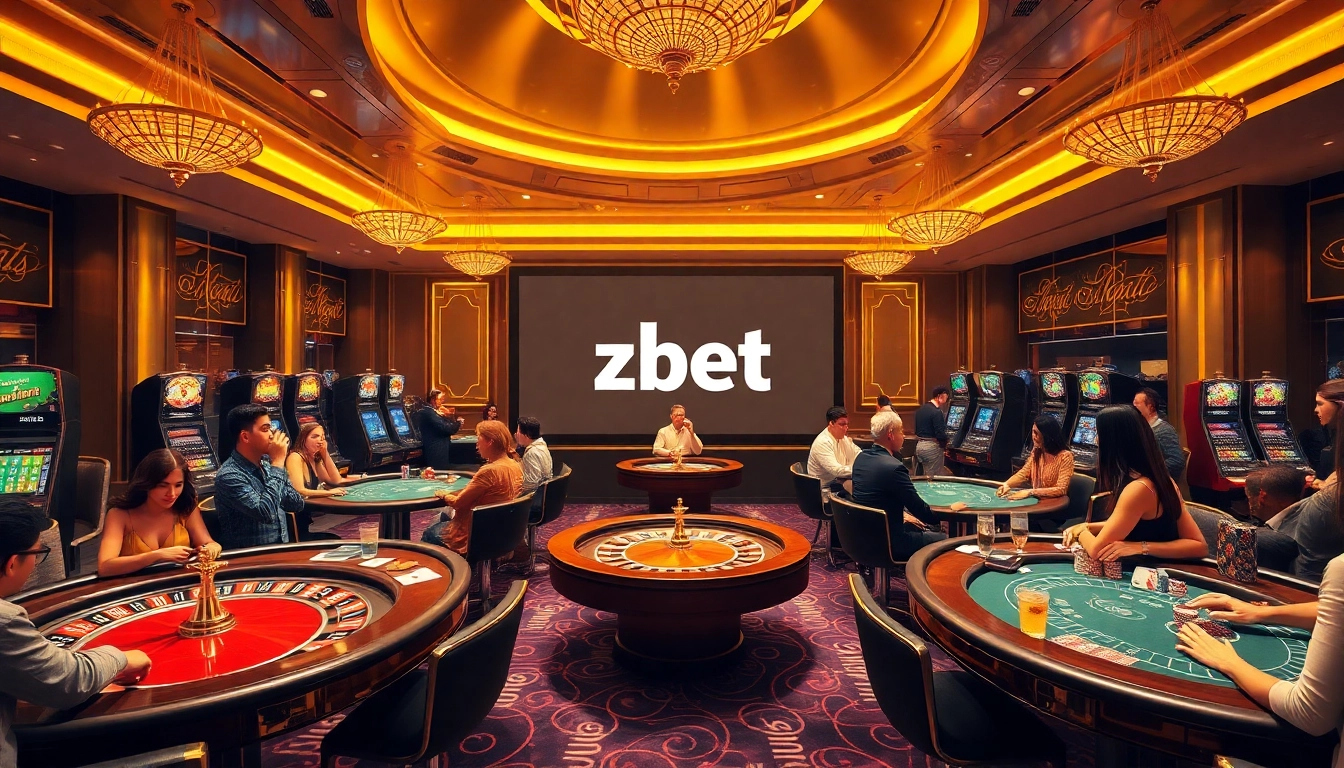 Experience the thrill of winning at https://zbet.nyc/ with luxury casino tables and colorful slot machines.