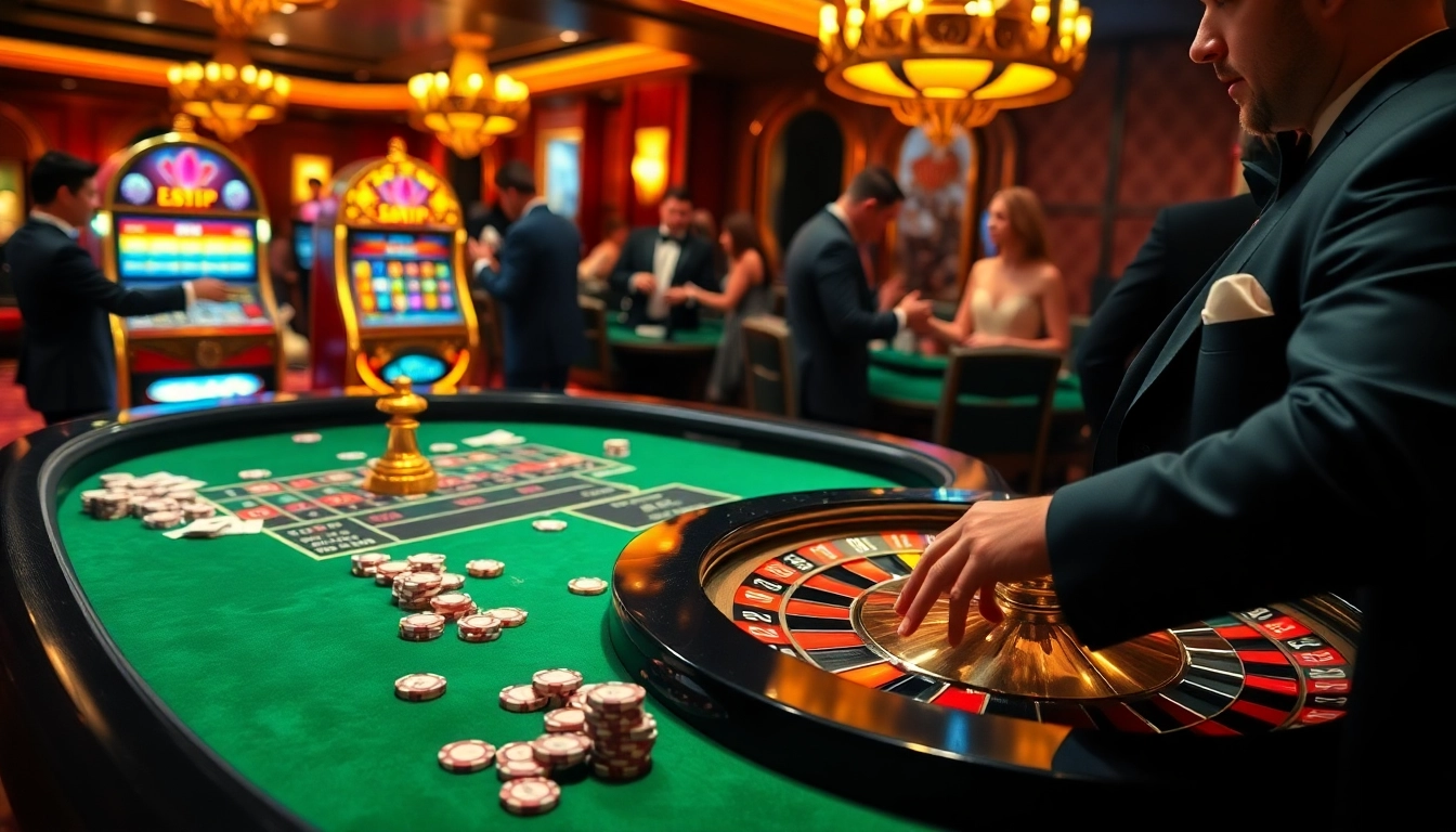 68VIP players enjoying a thrilling roulette game in a luxury casino environment.