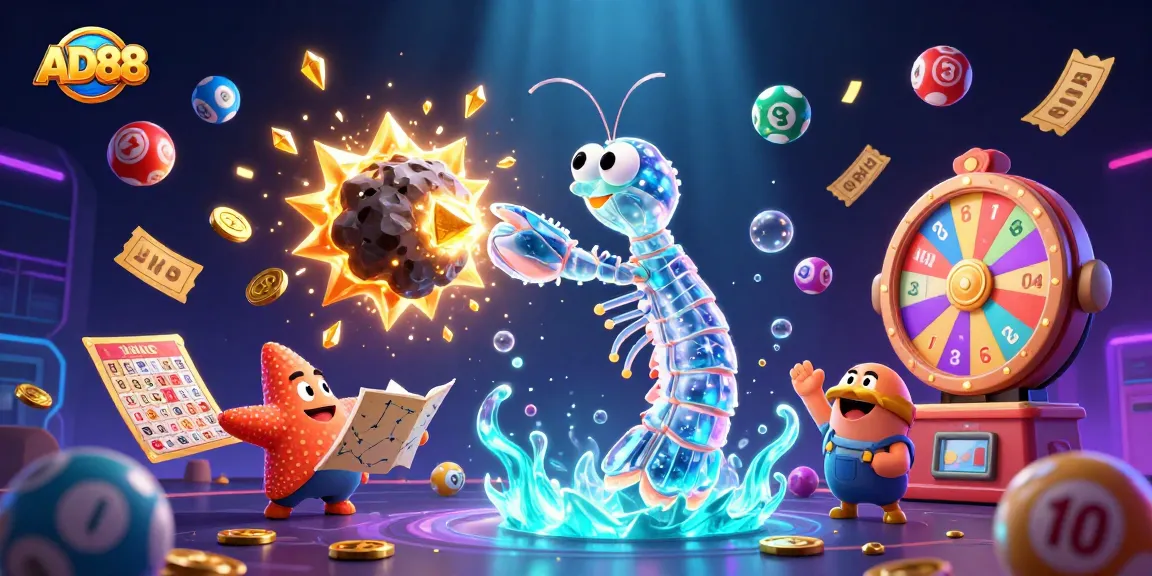 Experience AD88's vibrant virtual gaming with a galactic samurai and a treasure-laden backdrop.