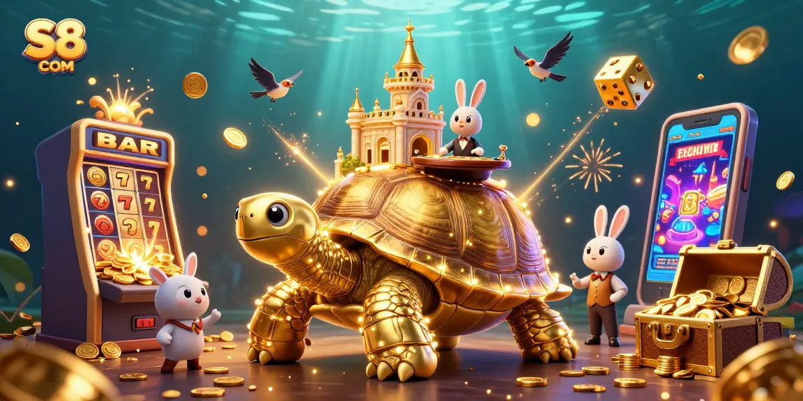 Play thrilling games on S8 COM with vibrant characters and dynamic casino elements in a magical scene.