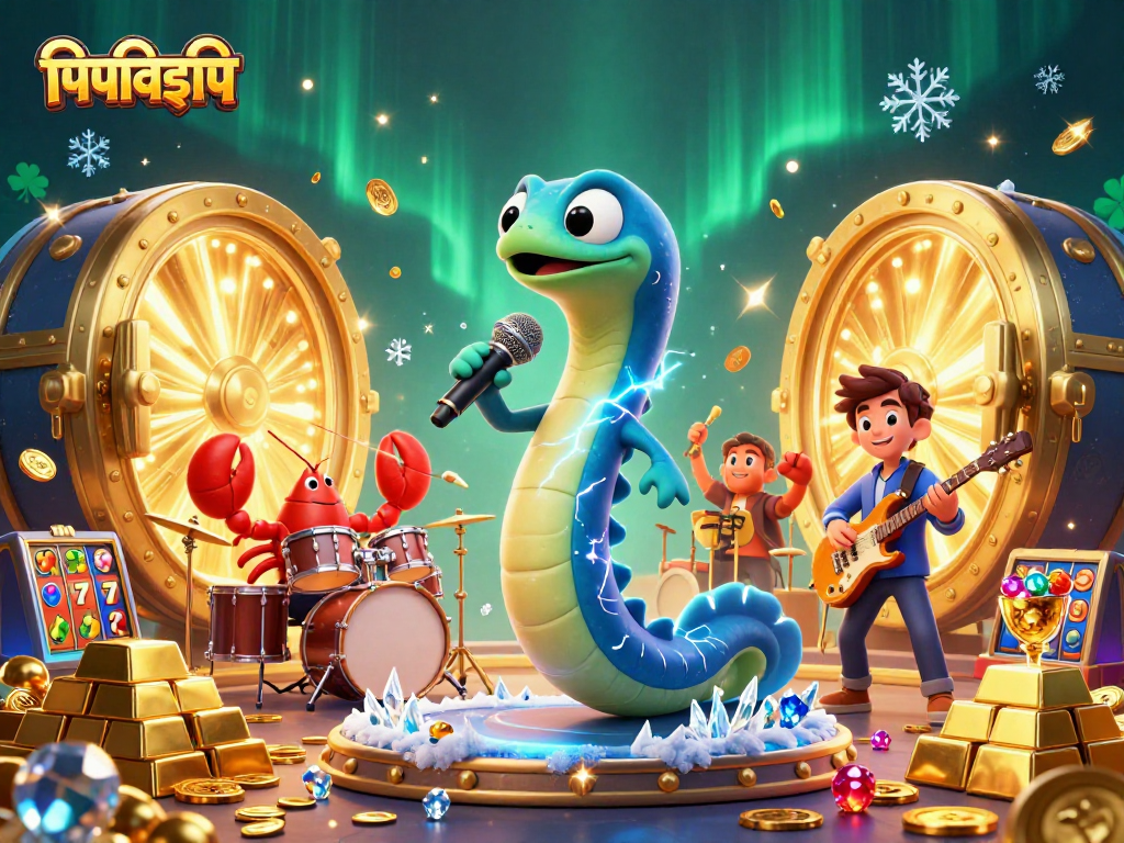 Experience winning excitement at পিপিভিআইপি with an underwater casino featuring vibrant 3D characters, slot elements, and treasures.