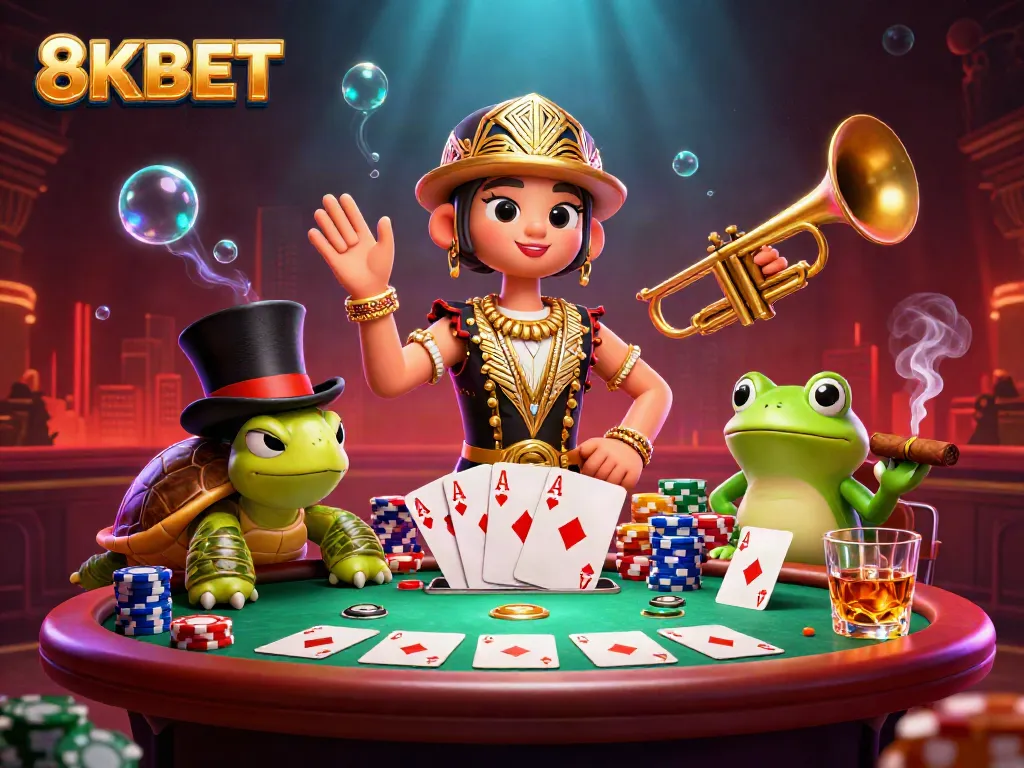 Chơi game sòng bạc trực tuyến, trải nghiệm 8KBET với cảm giác ấn tượng và màu sắc tươi đẹp.