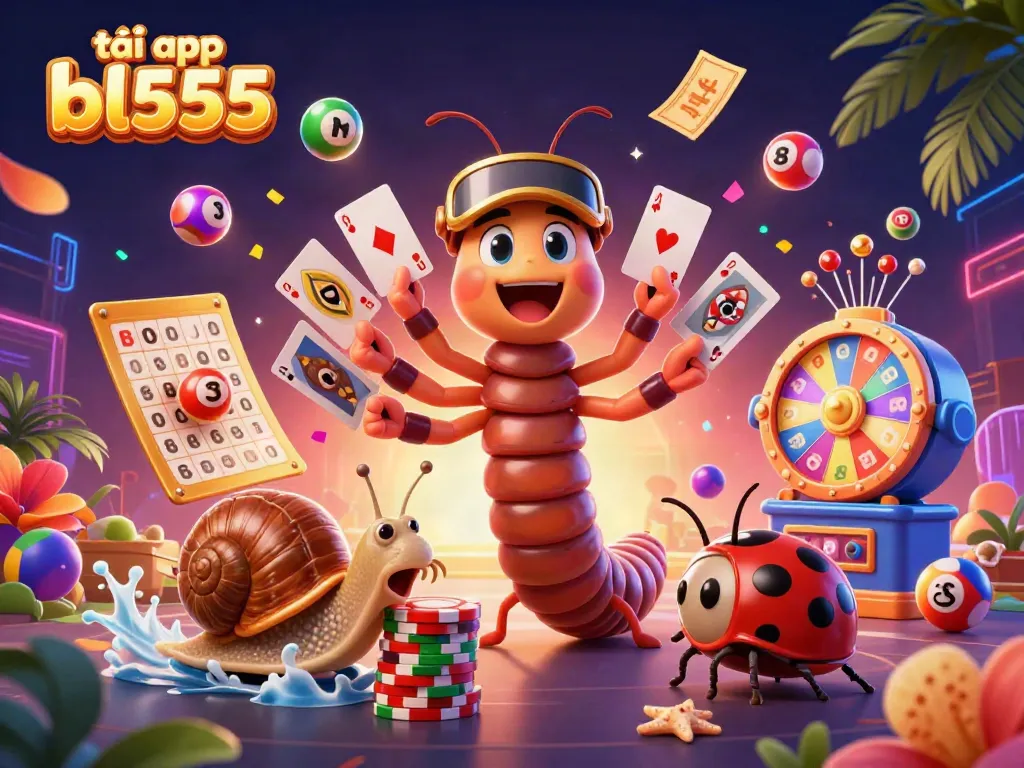 Engage with tải app bl555 in a vibrant 3D casino setting full of excitement and energy.