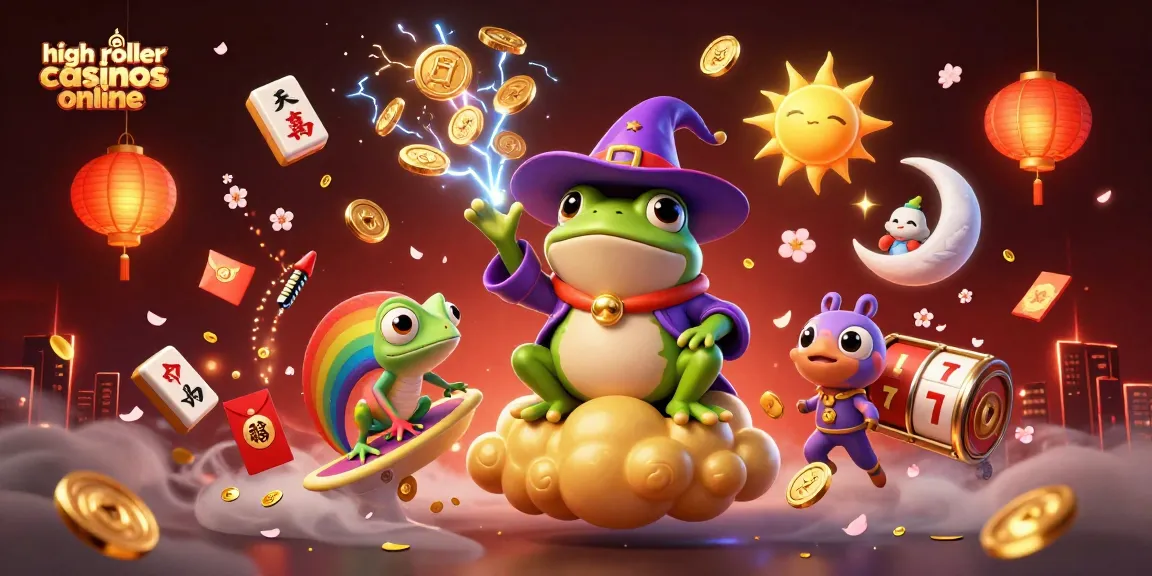 Experience the thrill of high roller casinos online with this dynamic, vibrant digital illustration.