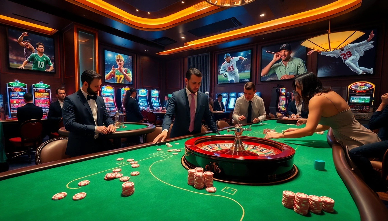 Enjoying an exciting game at 6FF Casino featuring vibrant tables and friendly dealers.