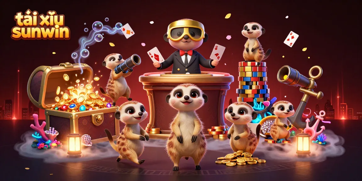 Engage with tài xỉu sunwin in a vibrant meerkat casino scene featuring dynamic betting action.