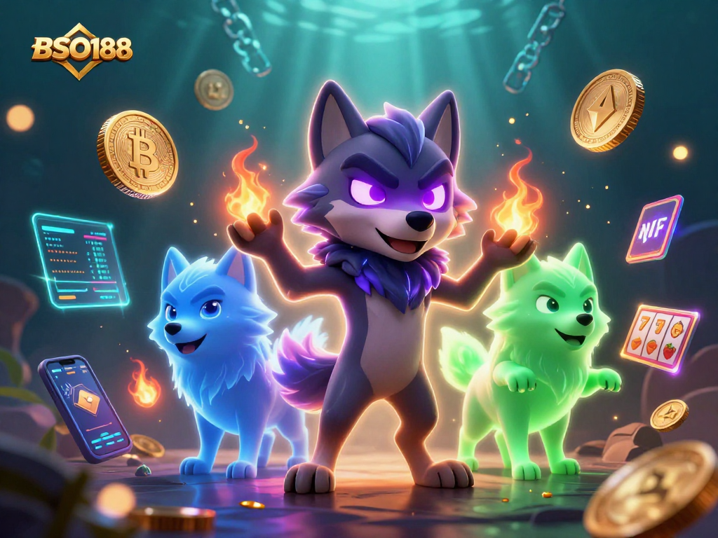 Win big at BSO188 with a mystical wolf pack leader and stunning casino elements immersed in energy.