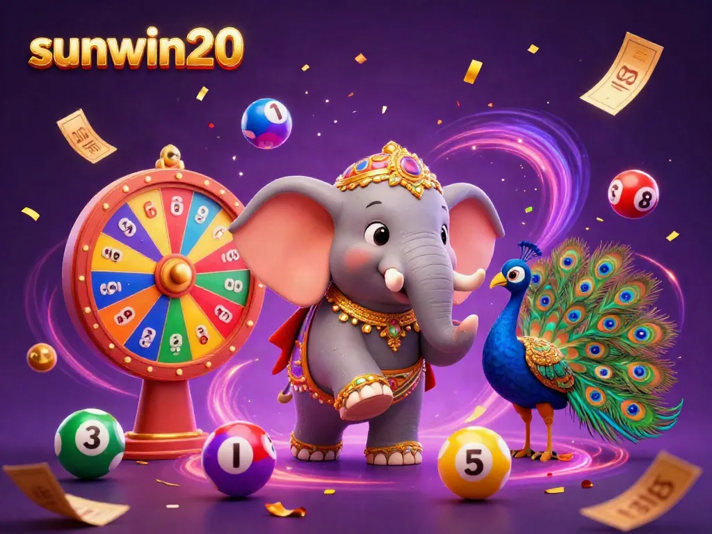 Experience the exciting world of sunwin20 with a vibrant 3D scene showcasing the dynamic features of casino gameplay.