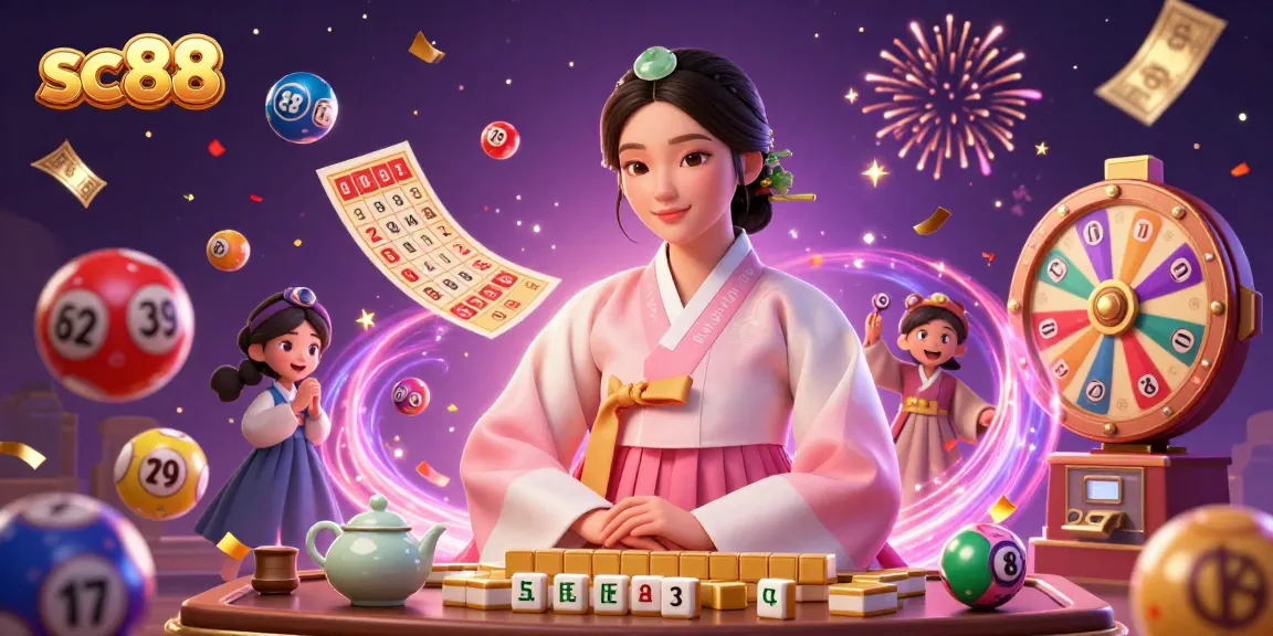 Experience the excitement of sc88 with dynamic lottery games, colorful balls, and festive celebration elements.