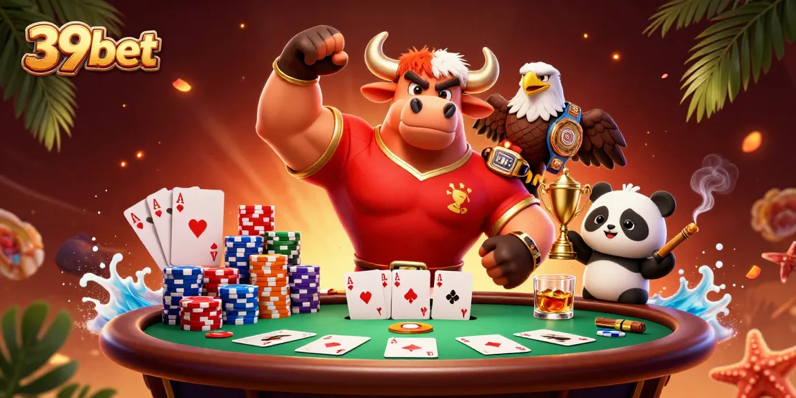 Experience thrilling wins at 39bet with a vibrant 3D casino scene featuring dynamic characters and game elements.