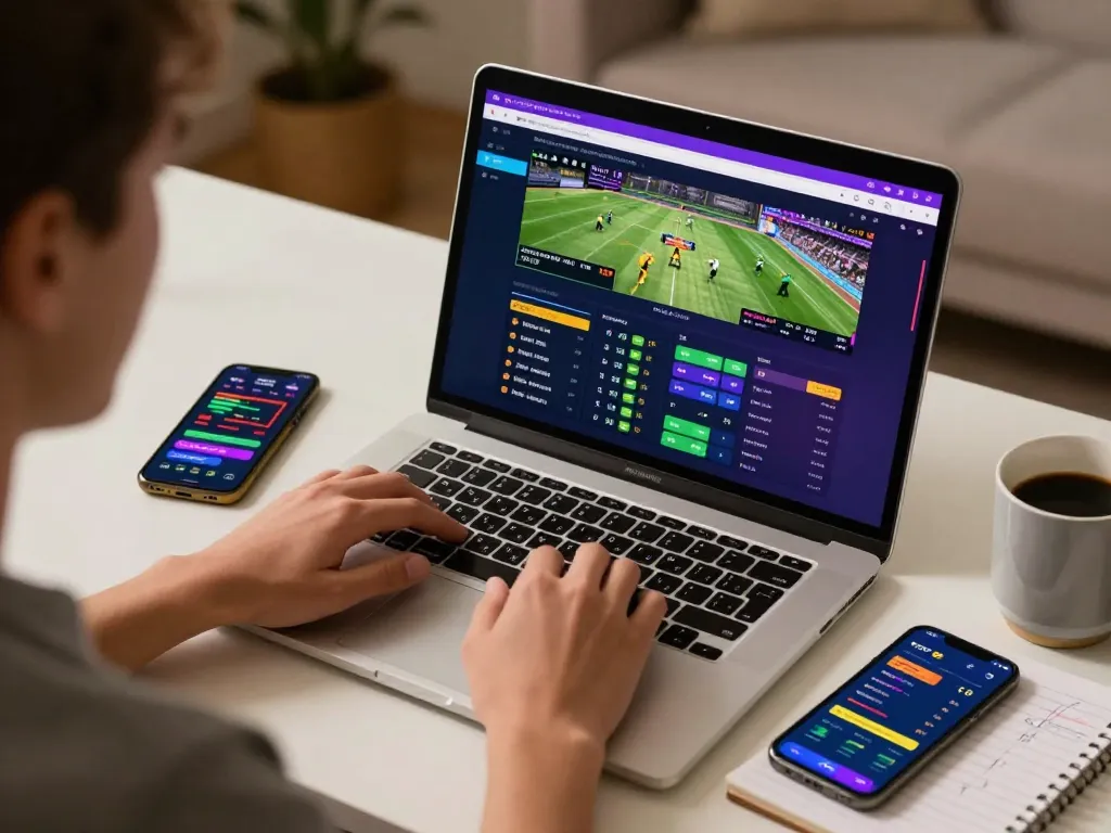 Experience live betting through TG88 as a player navigates real-time sports odds on a laptop