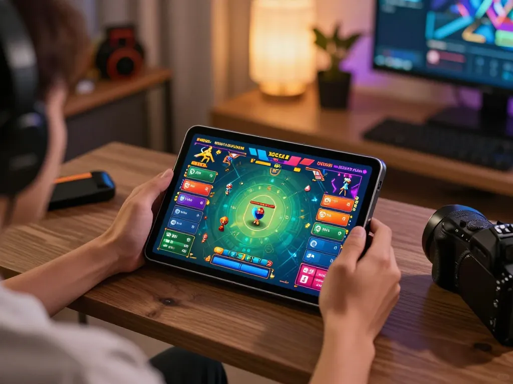 Xocdiaonline player immersed in a colorful online gaming session, highlighting engaging gameplay.