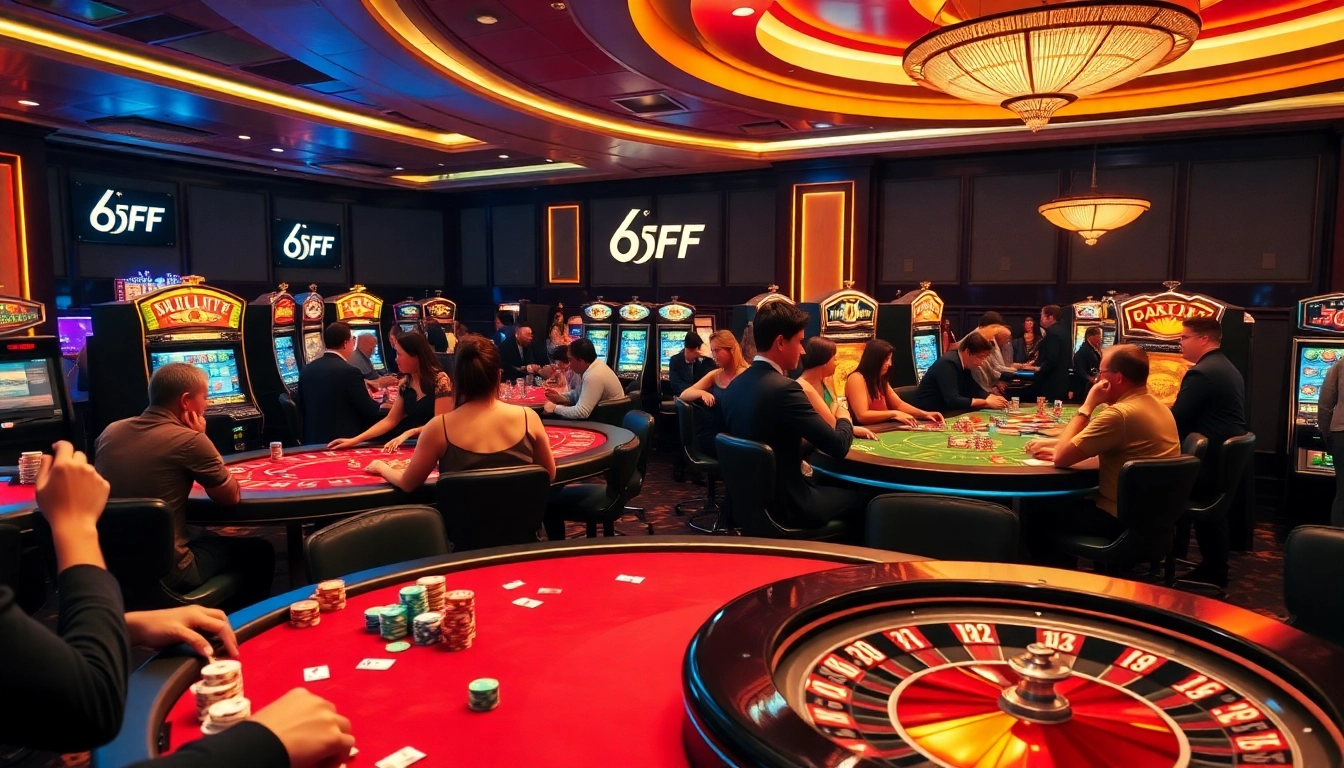 Experience the excitement of 6FF at a luxurious casino with vibrant games and players.