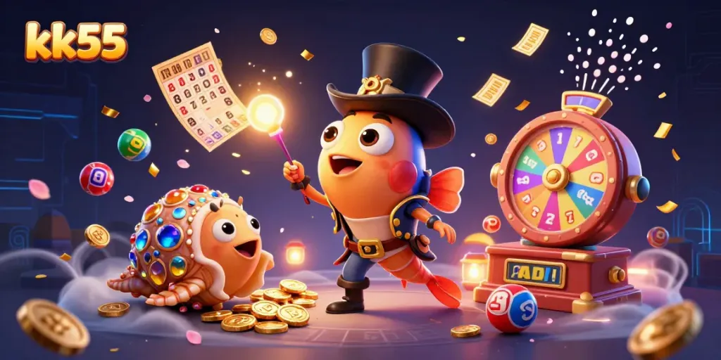 Engage with kk55 as golden coins attract players in a vibrant underwater casino adventure.