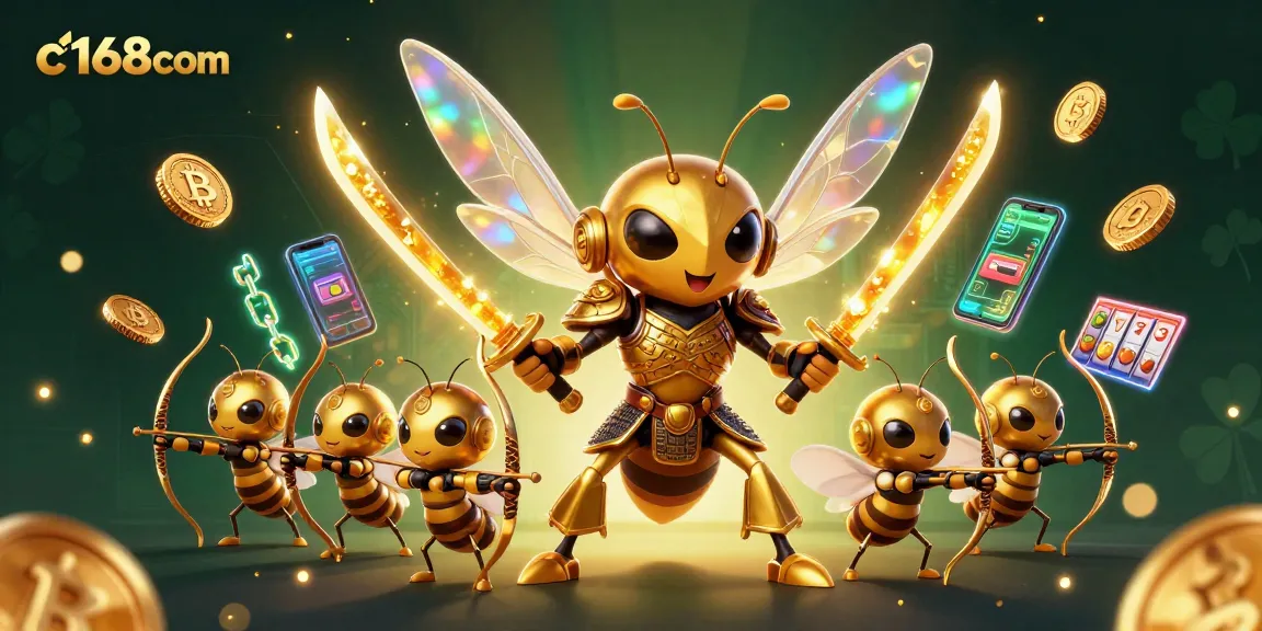 Join the action at c168com with vibrant characters in a dynamic casino scene featuring slot elements.