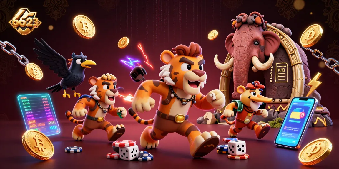 Experience the thrilling gaming action of 6623 at a vibrant prehistoric casino.