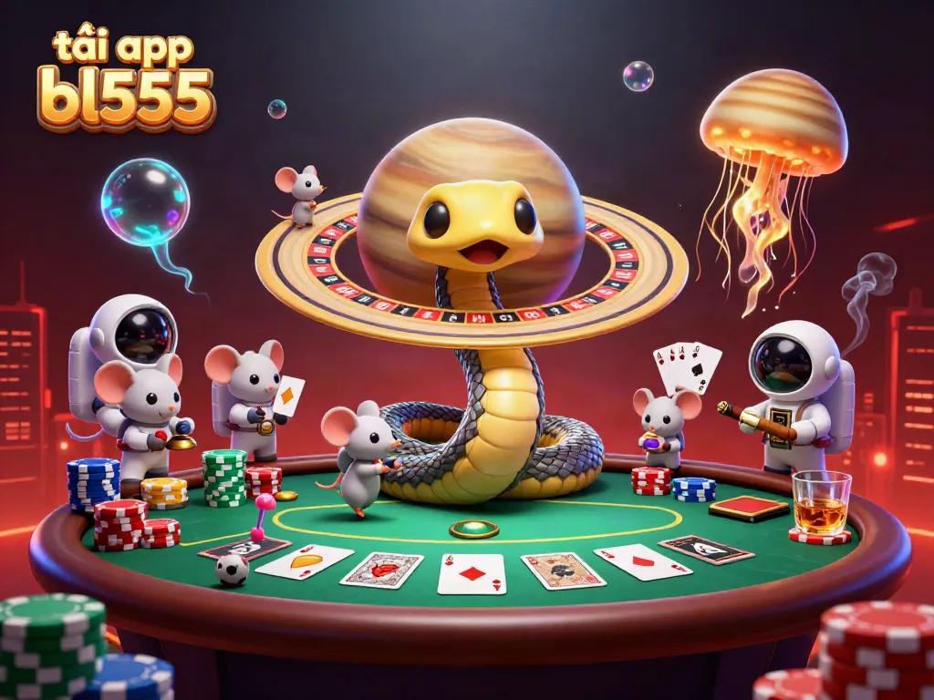 Engage in cosmic gambling with tải app bl555 as mice bet on space roulette.