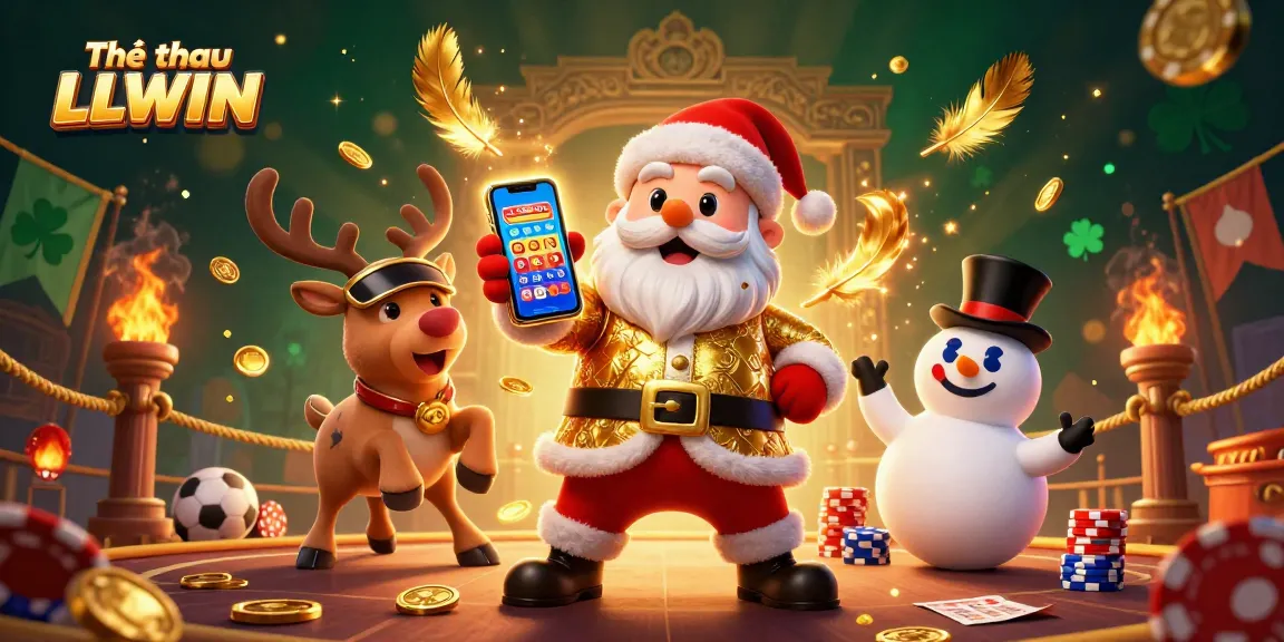 Engage in thrilling Thể thao LLWIN sports betting with Santa and friends in a festive casino atmosphere.