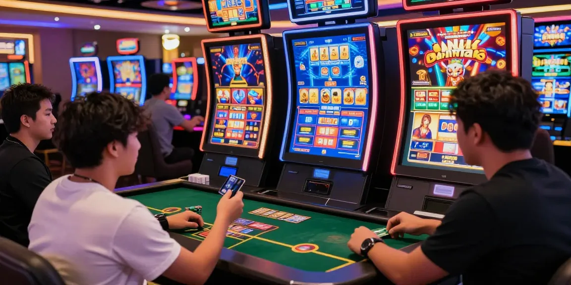 Exciting gameplay experience at credit card casinos in 2026 with diverse players using credit cards surrounded by vibrant gaming graphics.